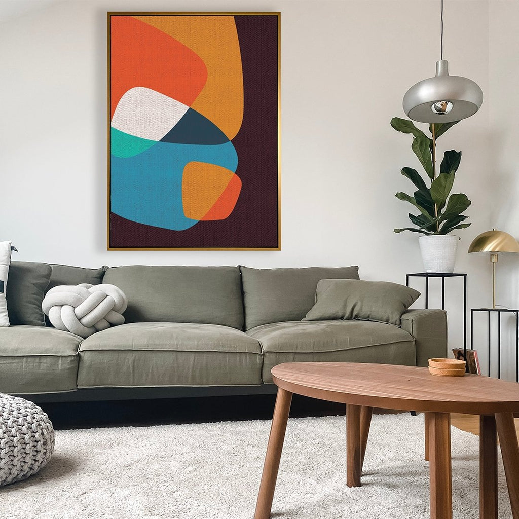 The Corner framed vertical canvas wall art piece for sale at Vybe Interior