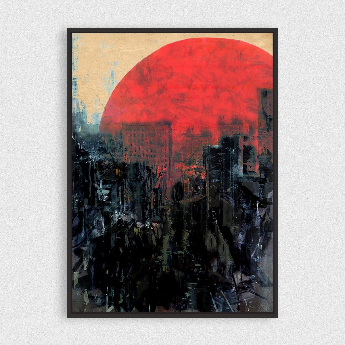 The Last Sunrise framed horizontal canvas wall art piece for sale at Vybe Interior