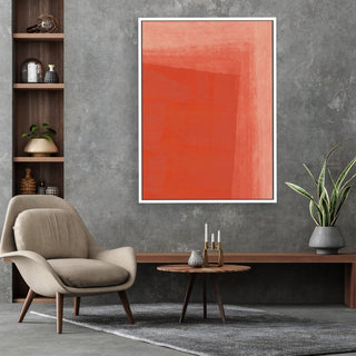Thermal Reaction framed vertical large canvas wall art piece for sale at Vybe Interior
