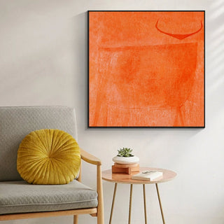 Toro Naranja framed canvas wall art piece for sale at Vybe Interior