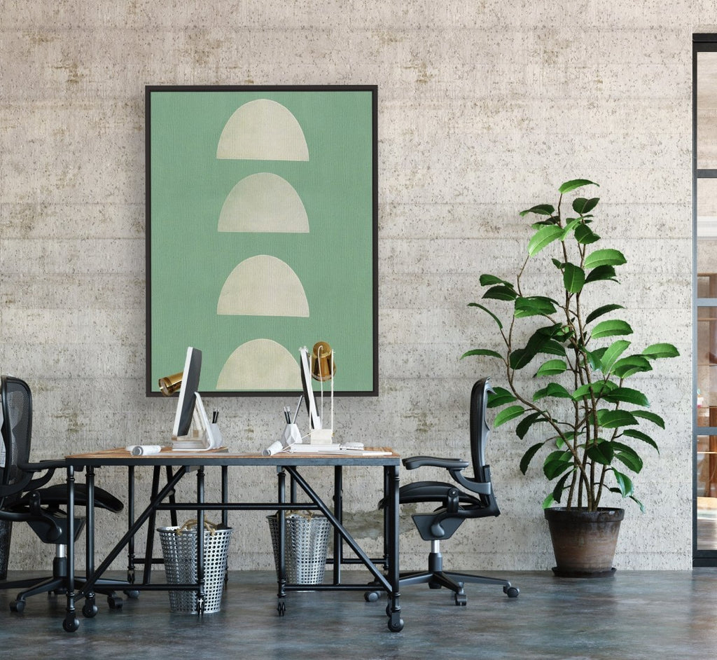 Uniform Thought framed vertical canvas wall art piece for sale at Vybe Interior