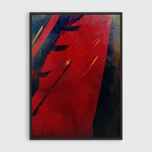 Volcanic Red framed horizontal canvas wall art piece for sale at Vybe Interior