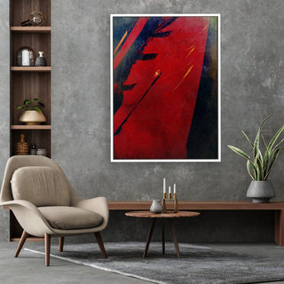 Volcanic Red framed horizontal large canvas wall art piece for sale at Vybe Interior