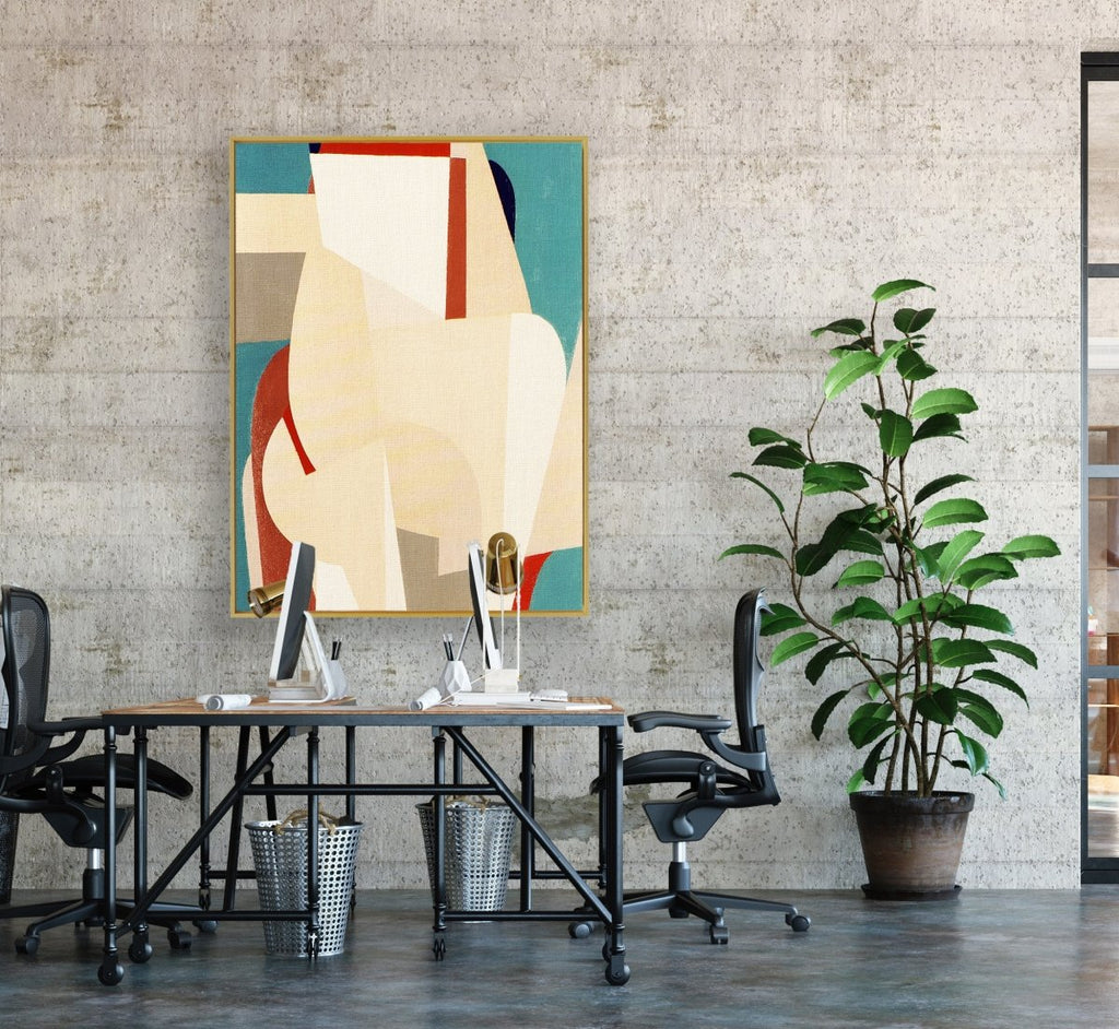 Way Out framed vertical canvas wall art piece for sale at Vybe Interior