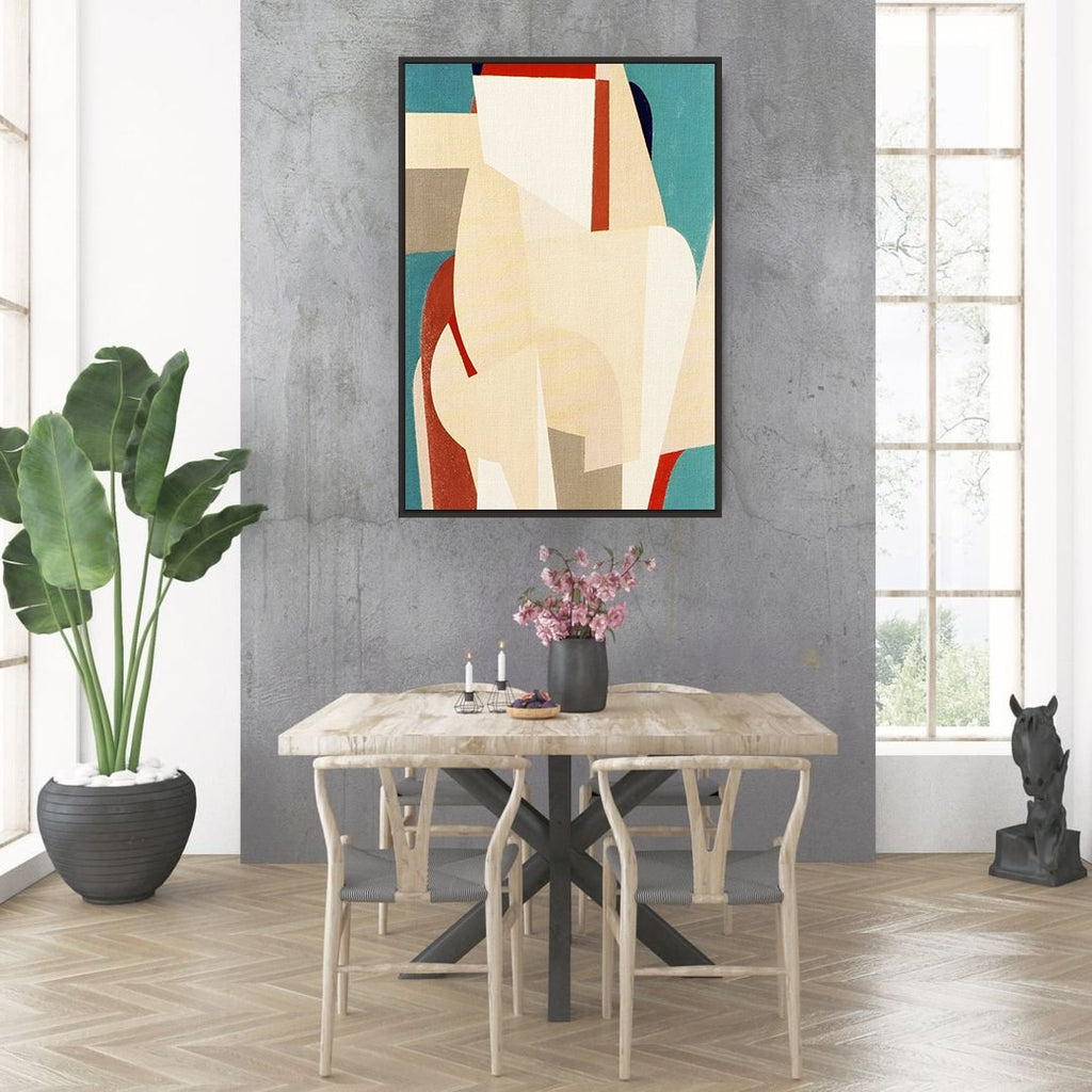 Way Out framed vertical canvas wall art piece for sale at Vybe Interior