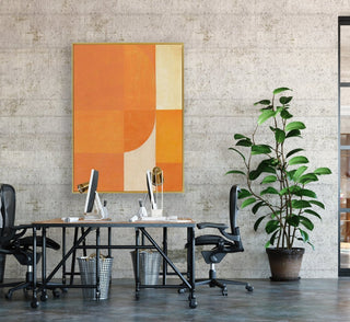 Weak Sun framed vertical large canvas wall art piece for sale at Vybe Interior