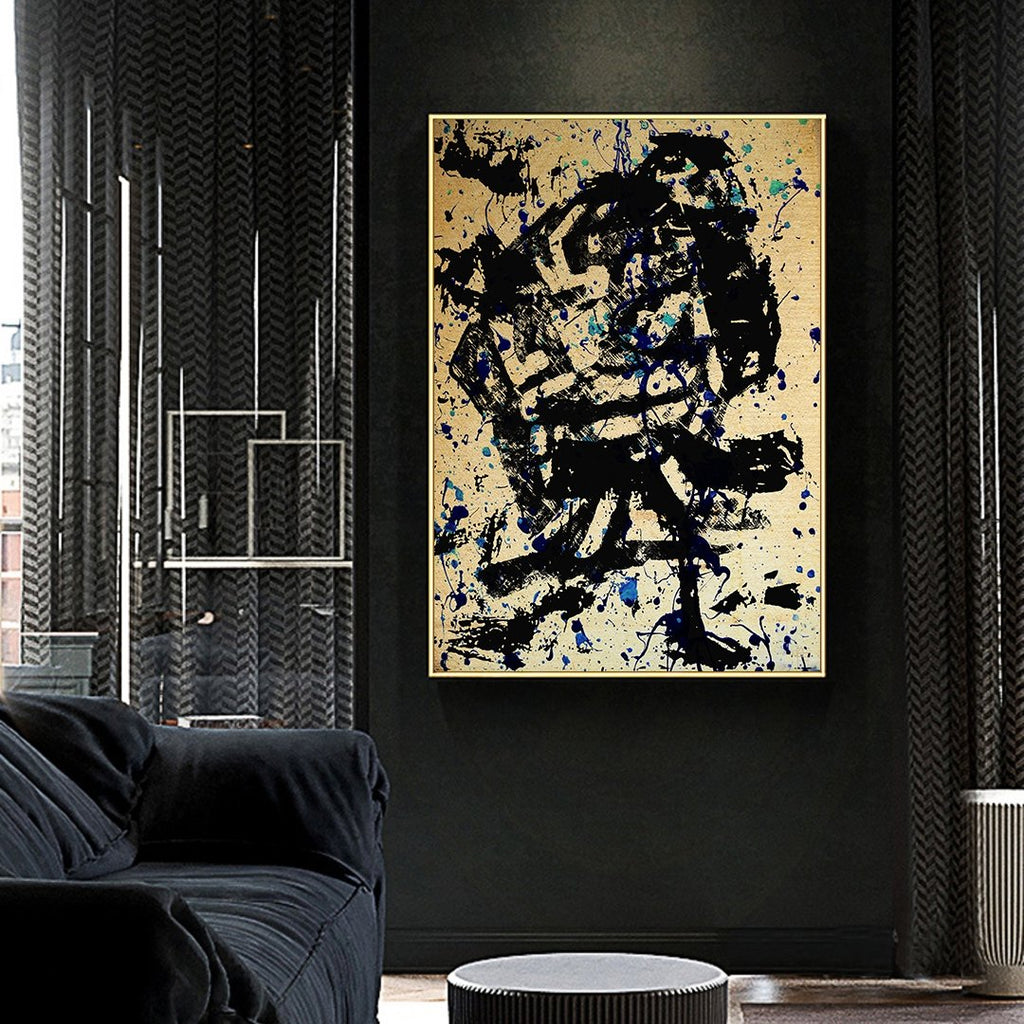 Wild Thoughts framed vertical canvas wall art piece for sale at Vybe Interior